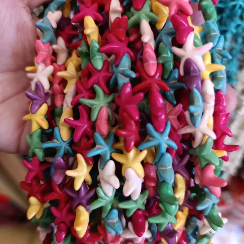 Estrellas de mar en piedra turquesa (multicolor)