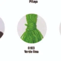 Hilo acrilán de tres hebras verde lima 🍋🟩