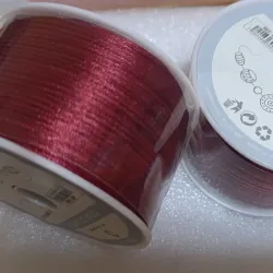 Hilo cola de rata de 1mm rojo oscuro