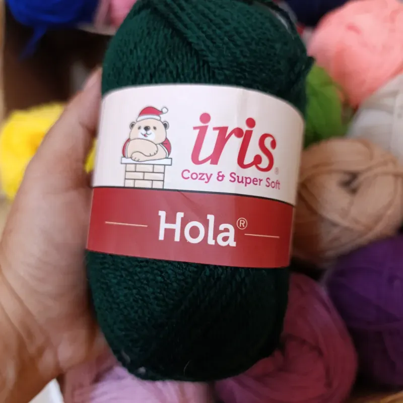 Hilo de estambre Iris Verde Bandera 