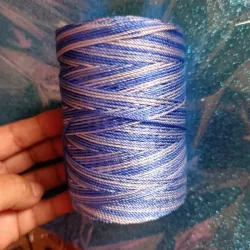 Hilo espiga #9 azul matizado 