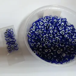 🔵🧿 Ojos Turcos Plásticos Azules – 8 mm 🧿🔵
