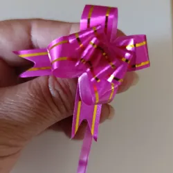 🎀 Lazos mágico pequeño rosado y dorado 