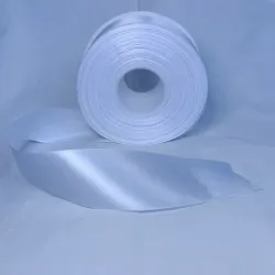 Listón satinado de 4 cm de ancho color blanco 🤍