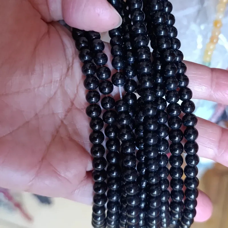 ✨🖤 Onix negro brillante - 6mm