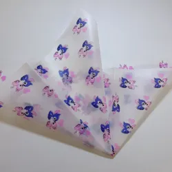 Papel coreano fondo blanco con Stitch y Angel