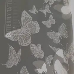 Papel coreano fondo 🩶 claro con mariposas 