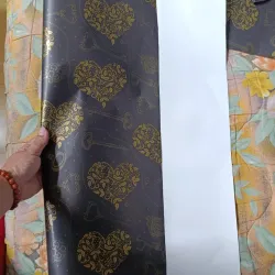 Papel coreano negro y dorado 