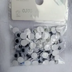 Paquete con ojos locos de 10 mm