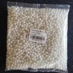 Paquete de 250 gramos de perlas blancas (marfil) de 6mm