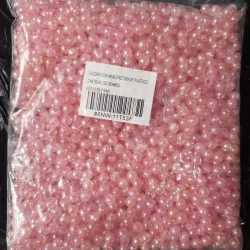 Paquete de 250g de perla craquelada rosada de 6mm