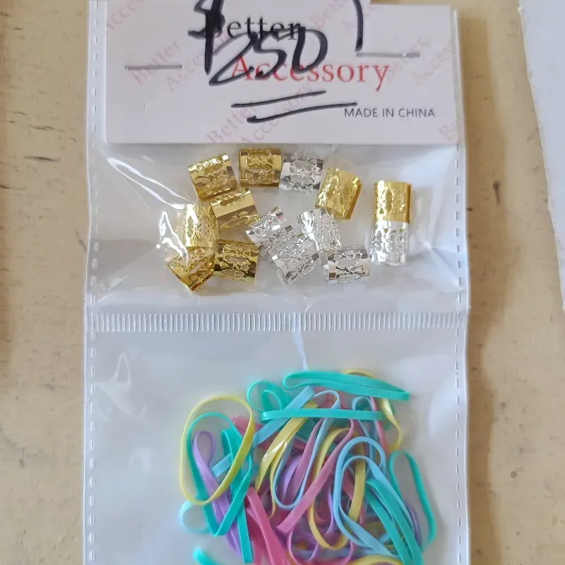 Paquete de ligas y broches metálicos 