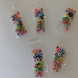 🧿✨ Paquetico de Ojos Turcos de 🌈 Plásticos – 8 mm ✨🧿