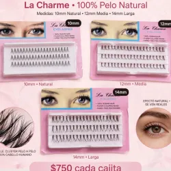 Pestañas pelo a pelo 100% natural