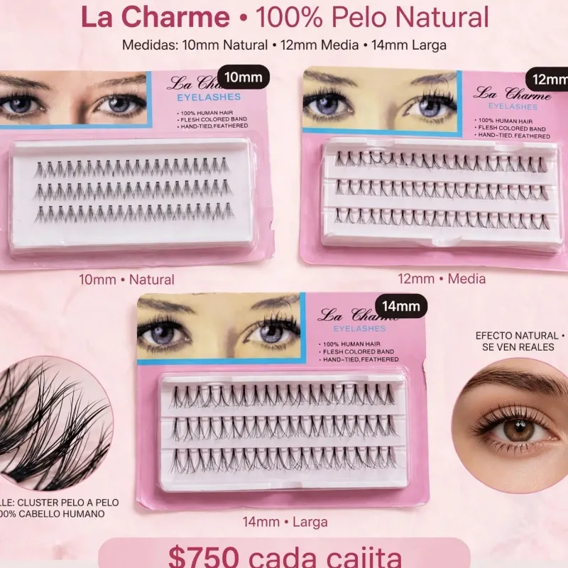 Pestañas pelo a pelo 100% natural