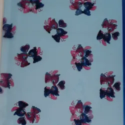 Papel coreano azul fondo azul con Stitch y Angela