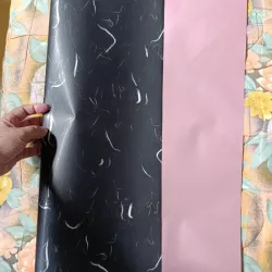 Pliegue de papel coreano negro y plateado 