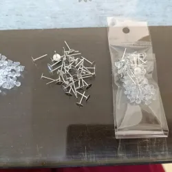 ✨🤍 Postecitos plateados para aretes-1cm