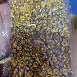 Separador o rondel de 6mm dorado con incrustaciones 