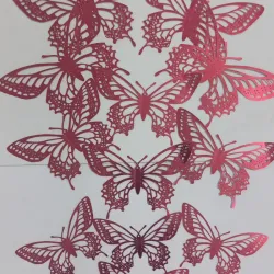 Set de 12 mariposas rojas