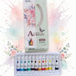 🫟 🎨  SET DE 12 TUBITOS ACRÍLICOS 9ml