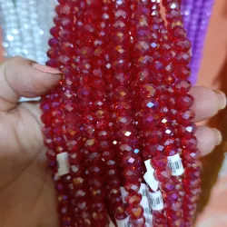 Tira de cristal de 8 mm rojo tornasol 