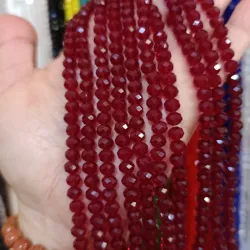 Tira de cristal de 6 mm rojo oscuro transparente