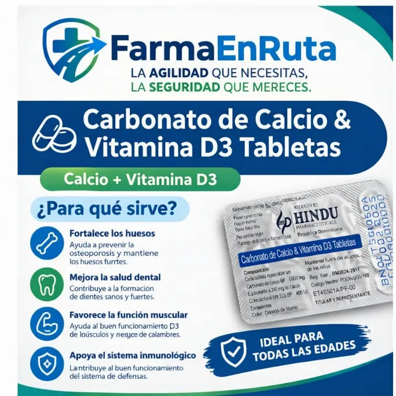 Carbonato de calcio & vitamina D3