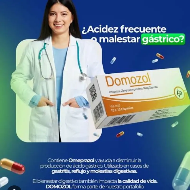 Domozol( Omeprazol 20 MG + Domperidona 10 MG)