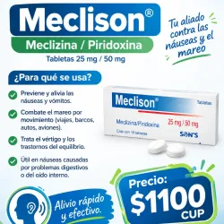 Meclison ( Meclizine 25 MG  + Piridoxina 50 MG )