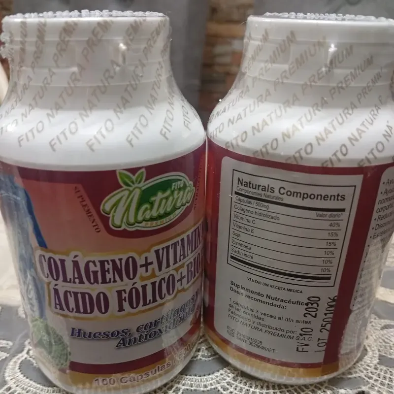 👉 Colágeno, Acido Fólico, Vitamina C y E, Biotina