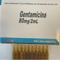 💉 Gentamicina inyectable  (1 bulbo) (80 mg/2 ml)