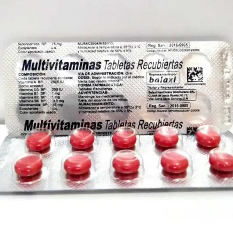 💊 Multivitaminas (Vit A, B1,B2, D3, Niacinamina) (10 tab)