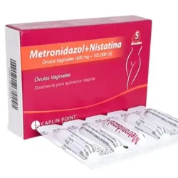 👉 Óvulos de Metronidazol + Nistatina (100 000 ui + 500 mg)