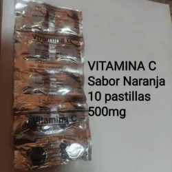 💊 Vitamina C con Sabor a Naranja (10 tab de 500 mg)