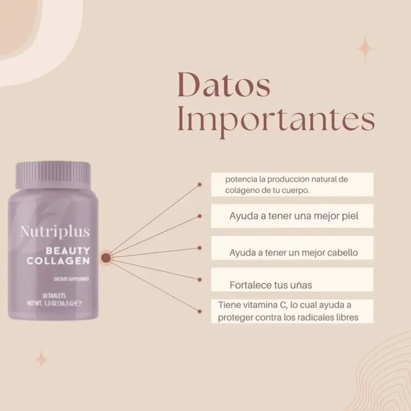 Colágeno en Tabletas NUTRIPLUS (30 tabletas)