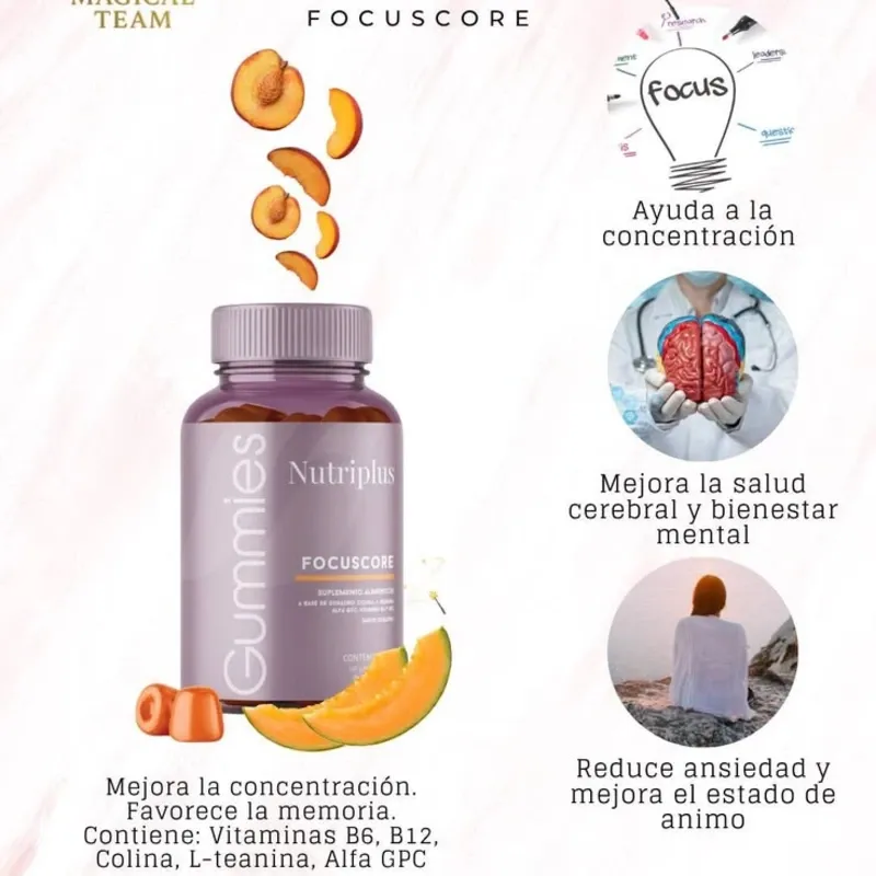 Gomitas Radiant Mind para aumentar la concentración