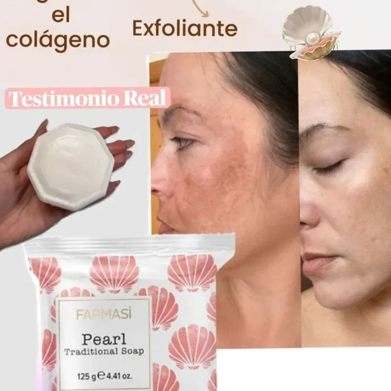 Jabón de Perlas 🫧 125g (Para eliminar manchas del rostro y el cuerpo)