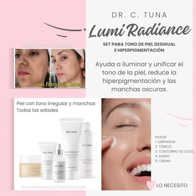 Limpiador Lumi Radiance DR.C.Tuna (Para aclarar manchas en el rostro)