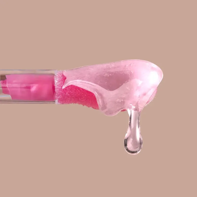 Aceite labial transparente