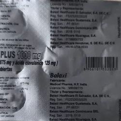 Amoxicilina + Acido Clavulanico 10/tab. (875mg/125mg)