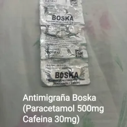 ANTIMIGRAÑA BOSKA 10TAB (PARACETAMOL 500MG + CAFEINA 30MG)