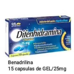 BENADRILINA 15 Capsulas de gel /25mg