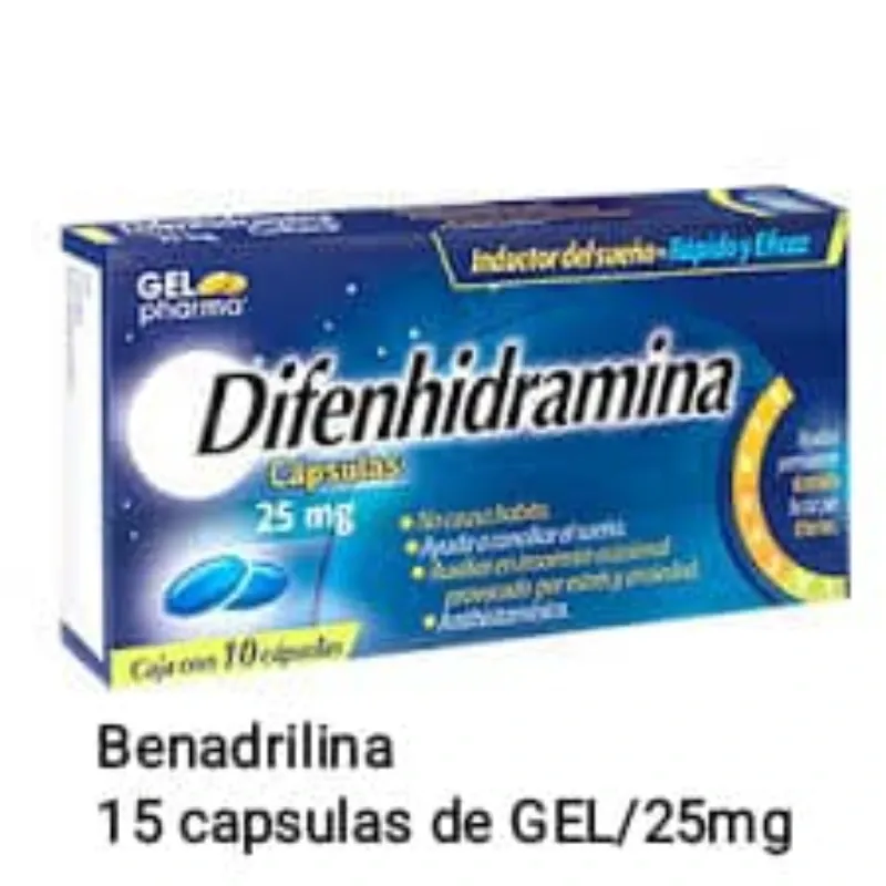 BENADRILINA 15 Capsulas de gel /25mg