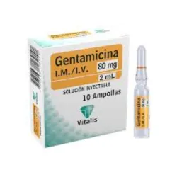 GENTAMICINA INYECTABLE 2ML 80mg (ampula)