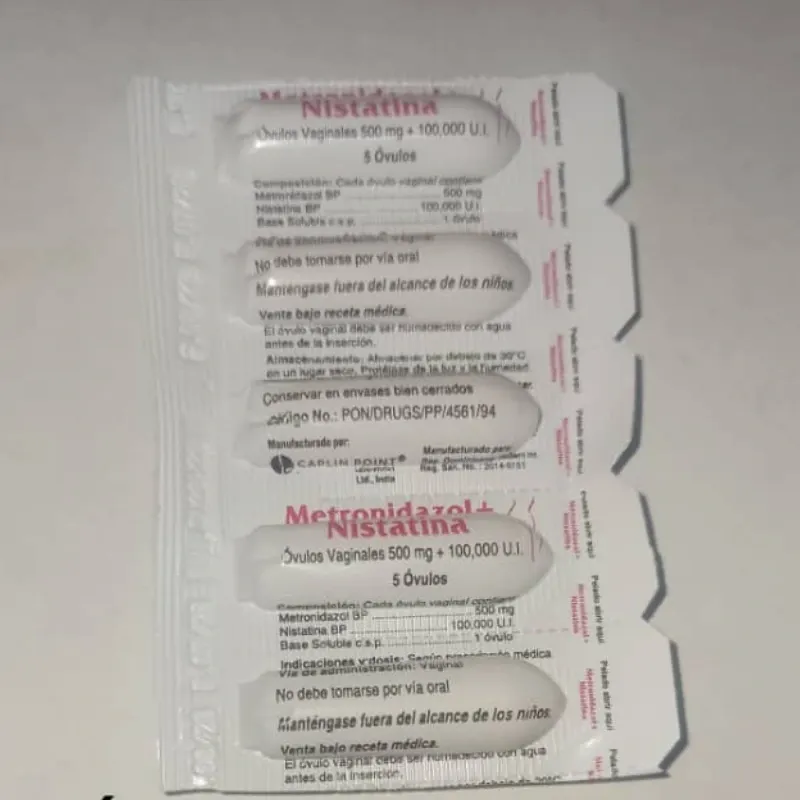 METRONIDAZOL+NISTATINA 5TAB 500mg (Ovulos)