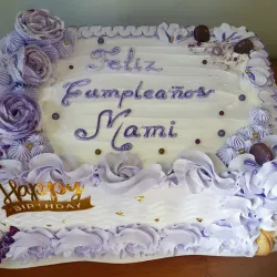 Pastel media bandeja 