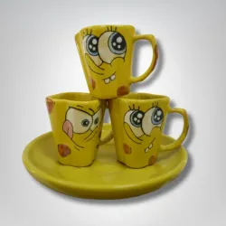CONJUNTO DE TAZA BOB ESPONJA / PLATO