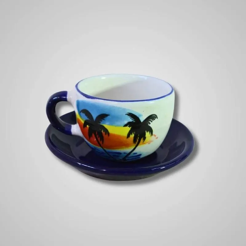 Taza Amanecer/ Platillo Azul