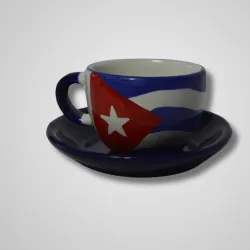 Taza 🇨🇺 / Platillo Azul